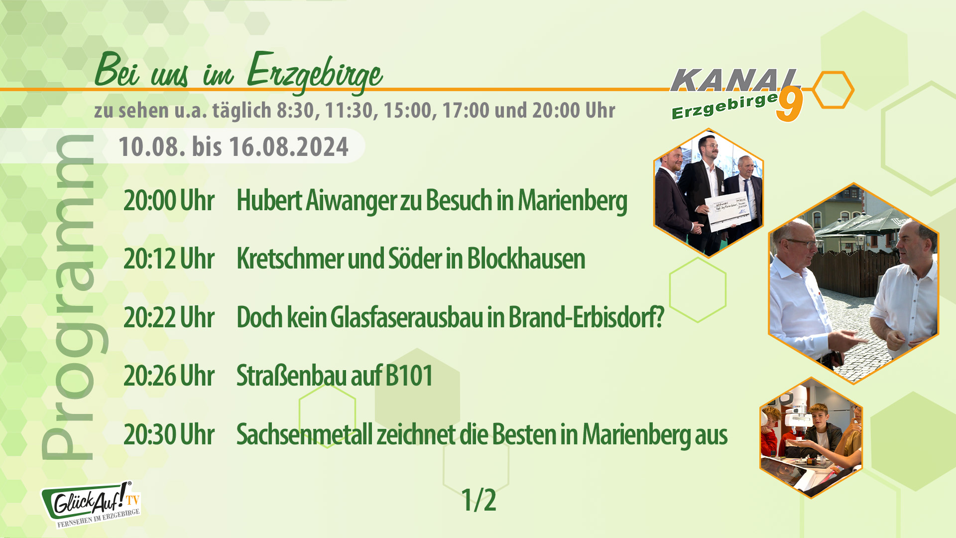 Bei uns im Erzgebirge für die Woche vom 10.08. bis 16.08.2024