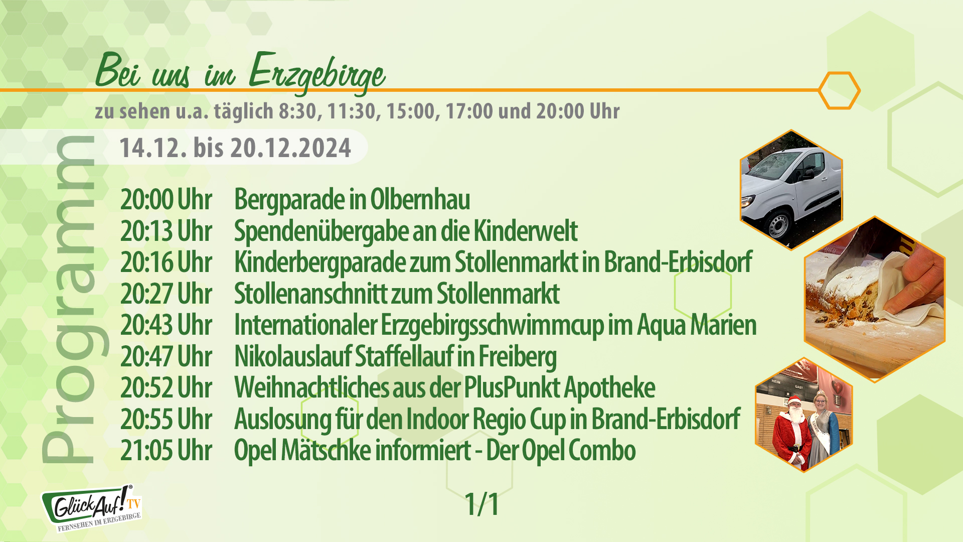 Bei uns im Erzgebirge für die Woche vom 14.12. bis 20.12.2024 Bei uns im Erzgebirge für die Woche vom 14.12. bis 20.12.2024