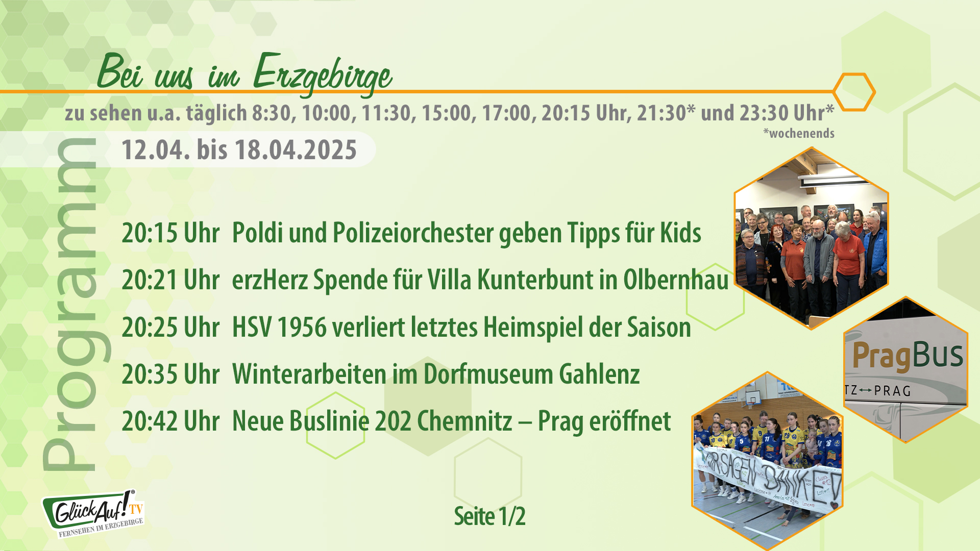 Bei uns im Erzgebirge für die Woche vom 12.04. bis 18.04.2025 Bei uns im Erzgebirge für die Woche vom 12.04. bis 18.04.2025