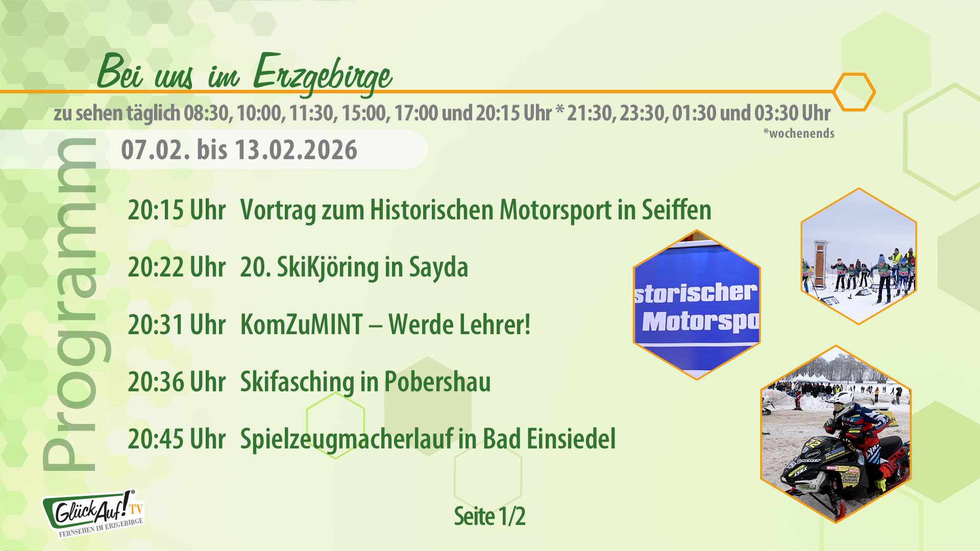 Bei uns im Erzgebirge für die Woche vom 07.02.2026 bis 13.02.2026