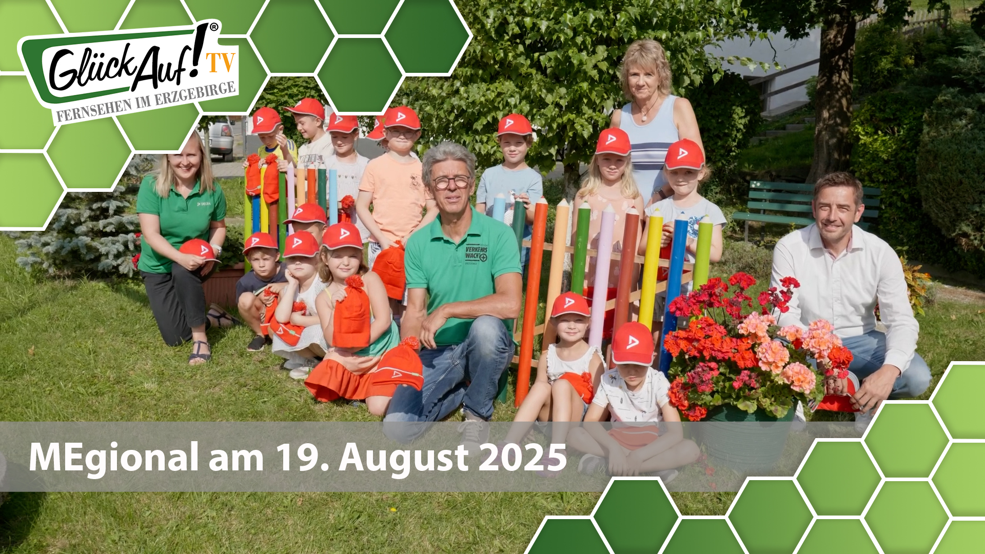 MEgional am 19. August 2025 mit Rote Basecaps für Erstklässler